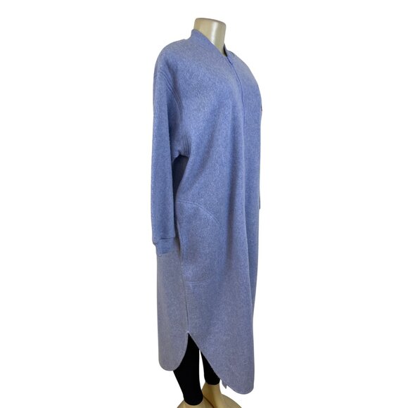 Disney Women’s Blue Minnie Mouse Embroidered Long Loungewear Zippered Sz M - New - Picture 5 of 11